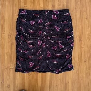 ba&sh Black and Purple mini Skirt
